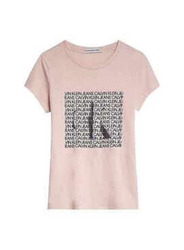 Camiseta Calvin Klein Iridescent Rosa para Niña