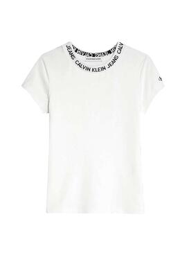 Camiseta Calvin Klein Intarsia Blanco Niña