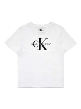 Camiseta Calvin Klein Monogram Logo Blanco 