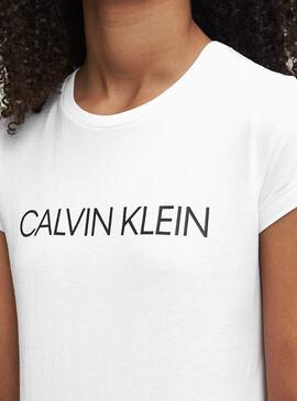 Camiseta Calvin Klein Institutional Blanco Niña