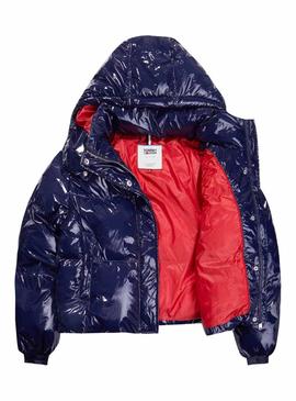 Cazadora Tommy Jeans Puff Azul Mujer