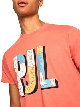 Camiseta Pepe Jeans Sampson Coral Hombre