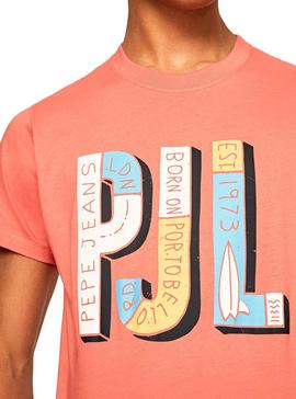 Camiseta Pepe Jeans Sampson Coral Hombre