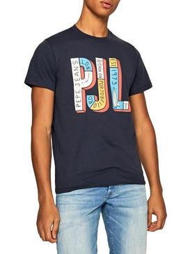 Camiseta Pepe Jeans Sampson Azul Hombre