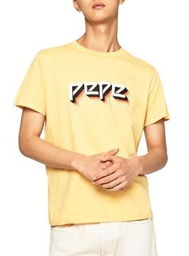 Camiseta Pepe Jeans Theo Amarillo Hombre