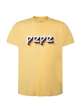 Camiseta Pepe Jeans Theo Amarillo Hombre