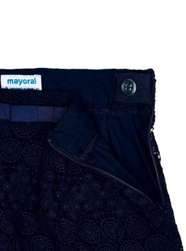 Pantalon Mayoral Guipur Marino para Niña