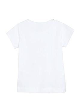 Camiseta Mayoral Perro Blanco Niña