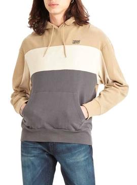 Sudadera Levis Colorblock Serif Beige para Hombre