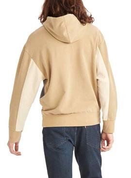 Sudadera Levis Colorblock Serif Beige para Hombre