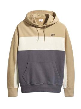 Sudadera Levis Colorblock Serif Beige para Hombre