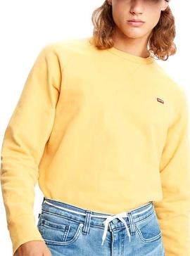 Sudadera Levis Icon Crew Amarillo Hombre