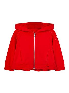 Sudadera Mayoral Tachuelas Roja para Niñas