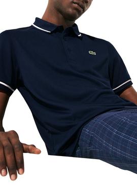 Polo Lacoste Tenis Azul Hombre