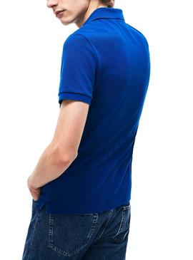 Polo Lacoste Slim Fit Azul Hombre