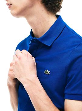 Polo Lacoste Slim Fit Azul Hombre