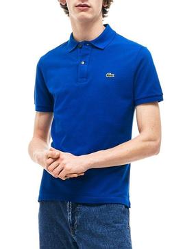 Polo Lacoste Slim Fit Azul Hombre