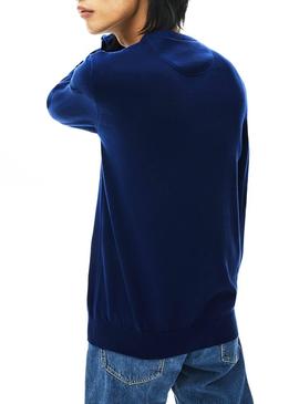 Jersey Lacoste Round Basic Azul Hombre