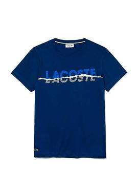 Camiseta Lacoste Fissure Azul Hombre