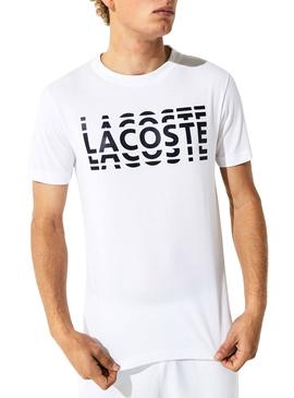 Camiseta Lacoste Multiple Logo Blanco Hombre