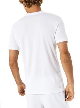 Camiseta Lacoste Multiple Logo Blanco Hombre