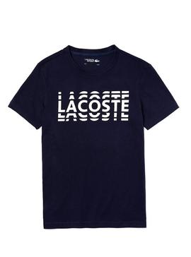 Camiseta Lacoste Multiple Logo Azul Marino Hombre