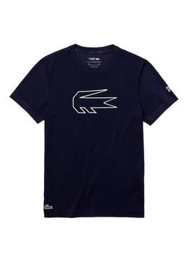 Camiseta Lacoste Novak Djokovic Azul Hombre