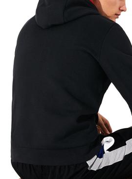 Sudadera Lacoste Big Logo Negro Hombre