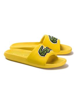 Chanclas Lacoste Maxi Logo Amarillo Hombre