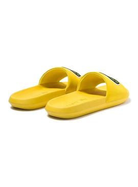 Chanclas Lacoste Maxi Logo Amarillo Hombre