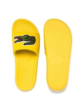 Chanclas Lacoste Maxi Logo Amarillo Hombre