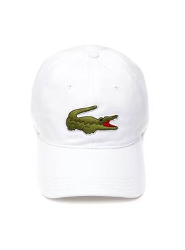 Gorra Lacoste Croco Oversize Blanco Hombre y Mujer