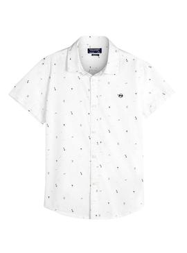 Camisa Mayoral micro estampado Blanco para Niño