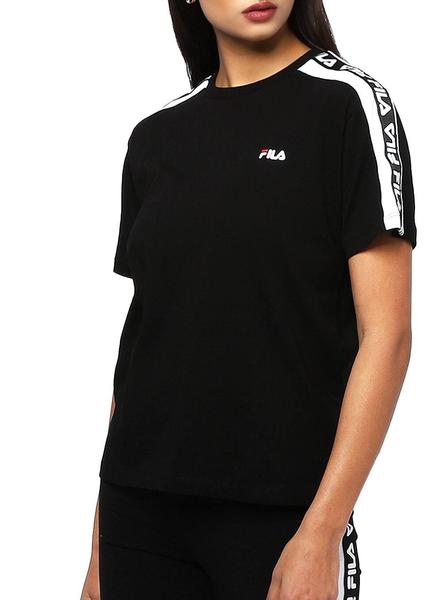 Gimnasta películas alcohol Camiseta Fila Tandy Negro Mujer