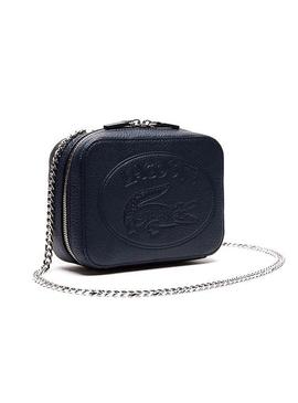 Bolso Lacoste Croco Azul Mujer