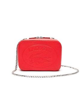 Bolso Lacoste Croco Rojo Mujer