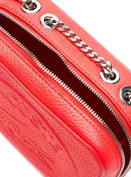 Bolso Lacoste Croco Rojo Mujer