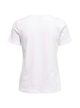 Camiseta Only Kita Life Blanco Para Mujer