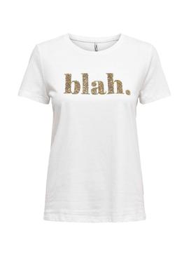 Camiseta Only Gita Blanco Para Mujer