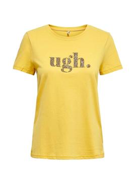 Camiseta Only Gita Amarillo Para Mujer
