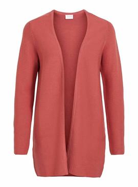 Cardigan Vila Vilalaine Coral para Mujer