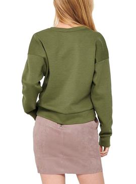 Sudadera Only Ziggy Verde Para Mujer