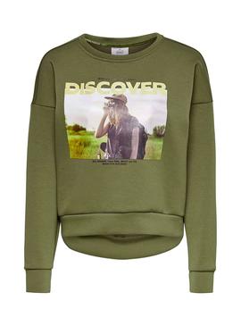 Sudadera Only Ziggy Verde Para Mujer