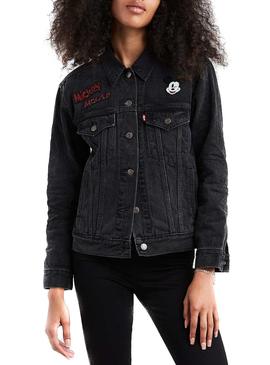 Cazadora Levis Mickey Mouse Negro Para