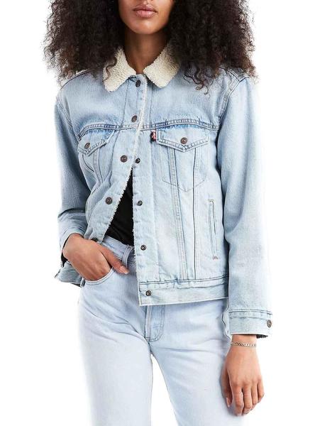 Cazadora Sherpa Levis Hey Mickey Para Mujer