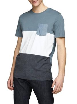 Camiseta Jack and Jones Coeagle Azul Hombre