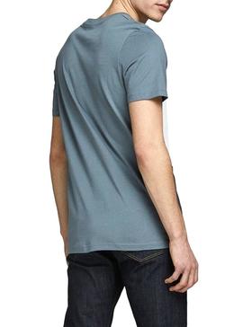 Camiseta Jack and Jones Coeagle Azul Hombre