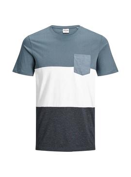 Camiseta Jack and Jones Coeagle Azul Hombre