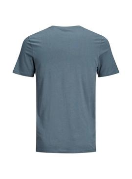 Camiseta Jack and Jones Coeagle Azul Hombre