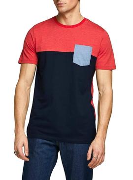 Camiseta Jack and Jones Coeagle Rojo Hombre